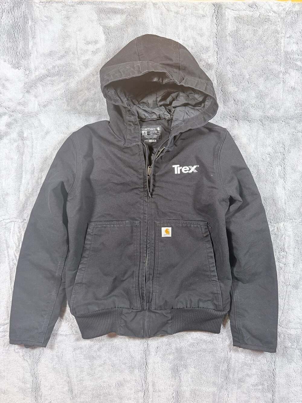 Carhartt J130-W Active Jacket Size S Black Trex Embroidered
